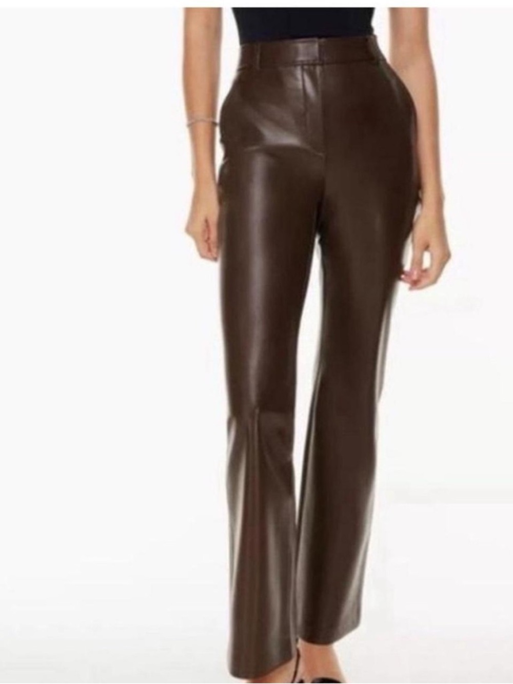 Aritzia Babaton High-Rise Faux Leather Straight-Leg Pants | Concerts, going out